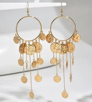 Elegant Gold Chandelier Earrings thumbnail 7