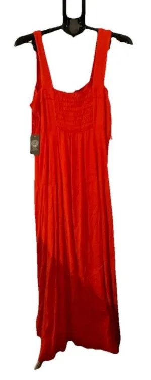 Vince Camuto Lobster Red Maxi Sun Dress Women's XL 56.5" Long New thumbnail 1