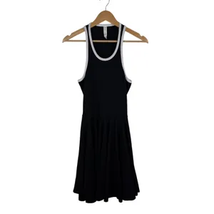 Daily Practice Anthropologie Cutout Fit and‎ Flare Dress Small Black Ribbed Knit thumbnail 2