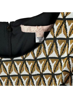 Hutch for Anthropologie Amina Geometric Knit Fit & Flare Dress Belted Size M thumbnail 7