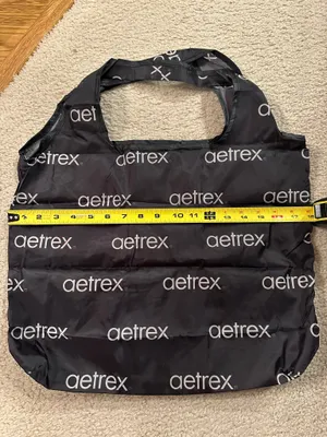 Black Aetrex tote bag/grocery bag. Folds into itself/portable. New without tags thumbnail 3