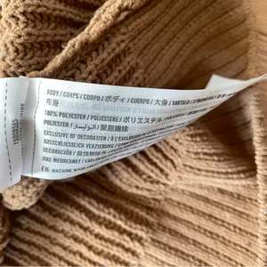 Abercrombie & Fitch Ribbed Mock Neck Knit Sweater Womens Small Brown Cropped thumbnail 7