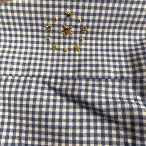 Western Gingham Button Down‎ Shirt Womens Small Blue Embroidered Studded Cowgirl thumbnail 9