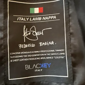 Blackey Women's Lamb Black Leather Nappa Moto Jacket Size 77 Medium thumbnail 5