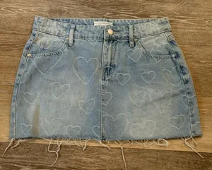 Austin Landing Denim Skirt with Hearts Size 3 thumbnail 1