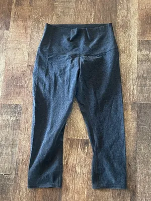 Lululemon Dark Gray Cropped High Rise Leggings thumbnail 1
