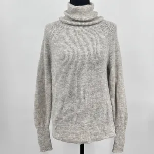 Quince Merino Wool‎ Alpaca Sweater Women's S Quiet Luxury Funnel Neck Gray Small thumbnail 2