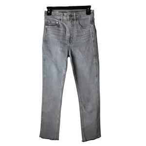 Gap Jeans Women 26 Gray Denim‎ Vintage Slim Sky High Ankle Raw Hem Streetwear thumbnail 2