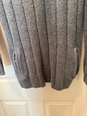 Beverly Hills Polo Club Cozy Oversized Knit Half-Zip Sweater, grey blue thumbnail 3