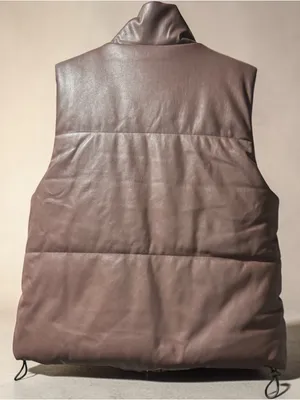 Ci Sono Brown Faux-Leather Sherpa Vest thumbnail 3