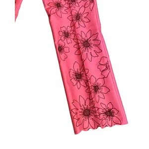 Jade Silk Pants Womens Size 4 Floral Embroidered Pink Scalloped Hem Lined Boho thumbnail 12