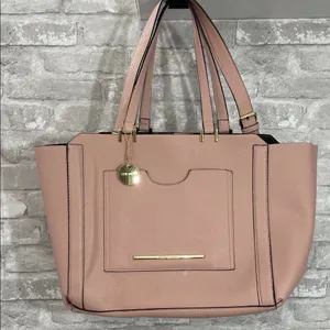 Steve Madden Pink Leather Tote Bag thumbnail 1