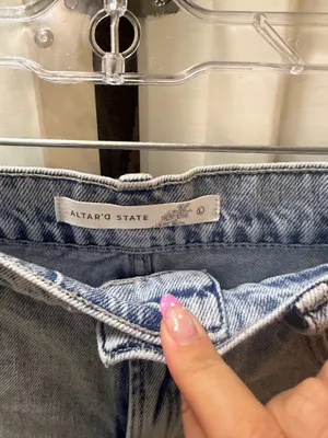 Altar’d State Distressed Denim Shorts thumbnail 2