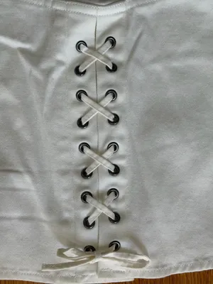 VTG Harley Davidson Motorcycle Vest Corset Back Women’s Size Medium White thumbnail 4