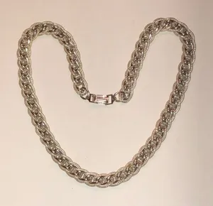 Germany Silver Tone Lightweight Rope Chain Necklace thumbnail 1