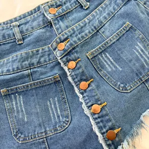 SHEIN distressed denim skort thumbnail 4