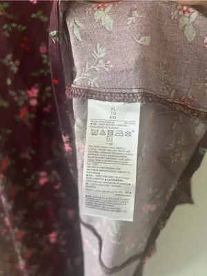 Old Navy Purple Puff Sleeve Floral Maxi Dress XL Cottagecore Romantic Feminine thumbnail 5