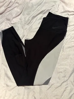 Nike gray black and white leggings thumbnail 1