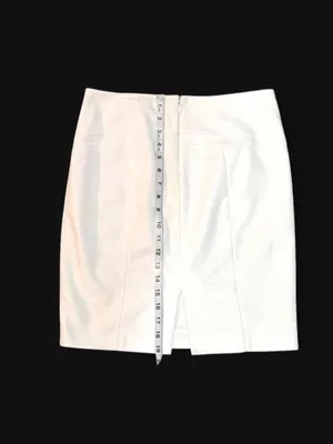 Express White Pencil Skirt with back Zipper Closure & Slit Size: 2 thumbnail 5