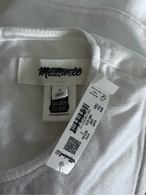 NWT Madewell White Denim Seamed Maxi Dress Size 2‎ thumbnail 8