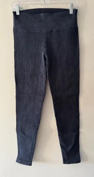 OFFLINE By Aerie Seamless Washed Rib High‎ Waisted Legging Blue 7/8 Length thumbnail 1