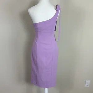 WHITE FOX Lilac‎ One-Shoulder Bow Dress Size XS thumbnail 5