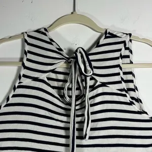 Green Envelope Los Angeles‎ Navy White Striped Tie Back Tank Top Womens Medium thumbnail 5