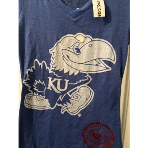 Kansas University KU Jayhawks Womens Juniors Short Sleeve T-Shirt Size M thumbnail 6