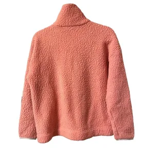 J.Crew Peachy Pink Quarter Zip Sherpa Pullover thumbnail 3