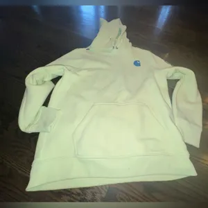 Carhartt Light Green Hoodie with Blue Logo thumbnail 2