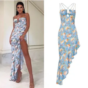 Nookie Simone Cut Out Dress in Blue Medium Womens Long‎ Gown thumbnail 2