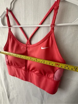 Nike Sports Bra Women’s Size M Orange Dri-FIT Crisscross Strappy(A596) thumbnail 4