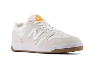 New Balance Men's 480L White Cream Sneakers with Orange women's 5.5 thumbnail 1