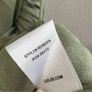 NWT Lulus Much Obliged Wrap Maxi Dress Green Style RD3537A Large thumbnail 6