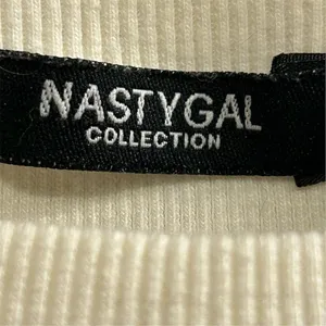Nasty Gal Women's Beige Ribbed Crop Top Size 4 Casual Spring‎ Tee thumbnail 4