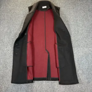 Untuckit Women's Small Black Maroon‎ Wool Double Breasted Long Vera Vest thumbnail 2