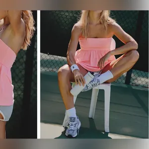 NWOT Free People FP Movement Hot Shot Babydoll Tube Top - just peachy - small thumbnail 6