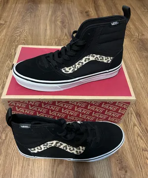 VANS ashwood black animal print lace up shoes sneakers women’s 7 new thumbnail 6