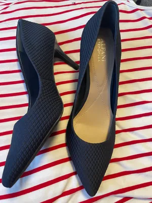 Alfani Black Textured Pointed-Toe Flats thumbnail 2
