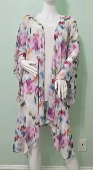 Floral Boho Fairy Coquette Indie Whimsygoth VTG Cottagecore Wrap Kimono Torrid 4 thumbnail 1