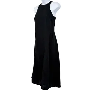 Future Collective‎ Midi Dress Women 4 Black Linen Blend Halter Neck Racerback thumbnail 4