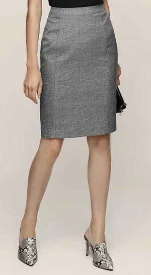 Reiss Elly Gray Pencil MIDI Skirt Size 8. thumbnail 1