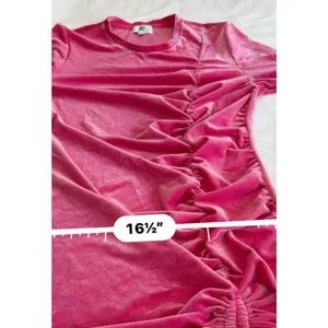 Juicy Couture Barbie Pink Velvet Bodycon Dress Women's XXL Long Sleeve Y2K thumbnail 13