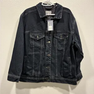 Universal Thread Black 90's Baggy Denim Jacket Large nwt thumbnail 2