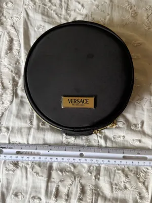 Versace Black Round Mini Bag with Gold Plaque thumbnail 7