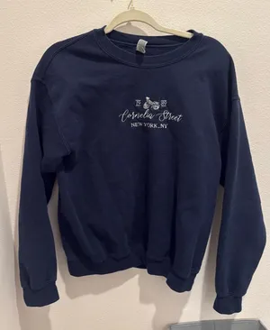 Gildan Navy Cornelia Street Crewneck thumbnail 1