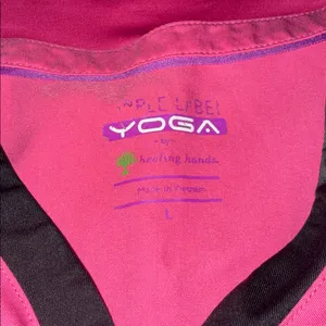 Pink Purple Label Yoga by Healing Hands Scrub Set thumbnail 4