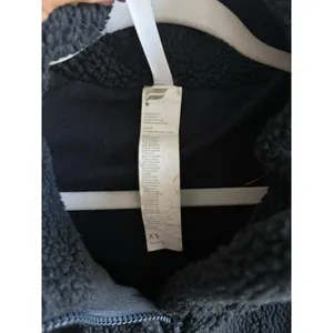 Fabletics Black Teddy Lotta Cocoon Sherpa Zip Hoodie Jacket XS Oversized Warm thumbnail 4