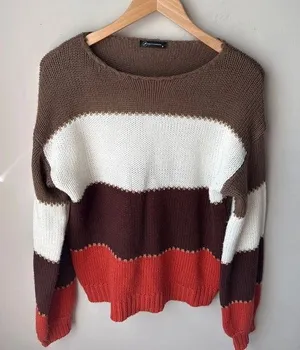 Prettygarden Fall Colorblock Sweater Small Thanksgiving Holiday thumbnail 1