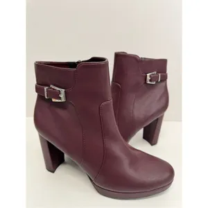 Naturalizer Boots Size 9.5 Burgundy Platform High Heel Ankle Booties NEW‎ thumbnail 4